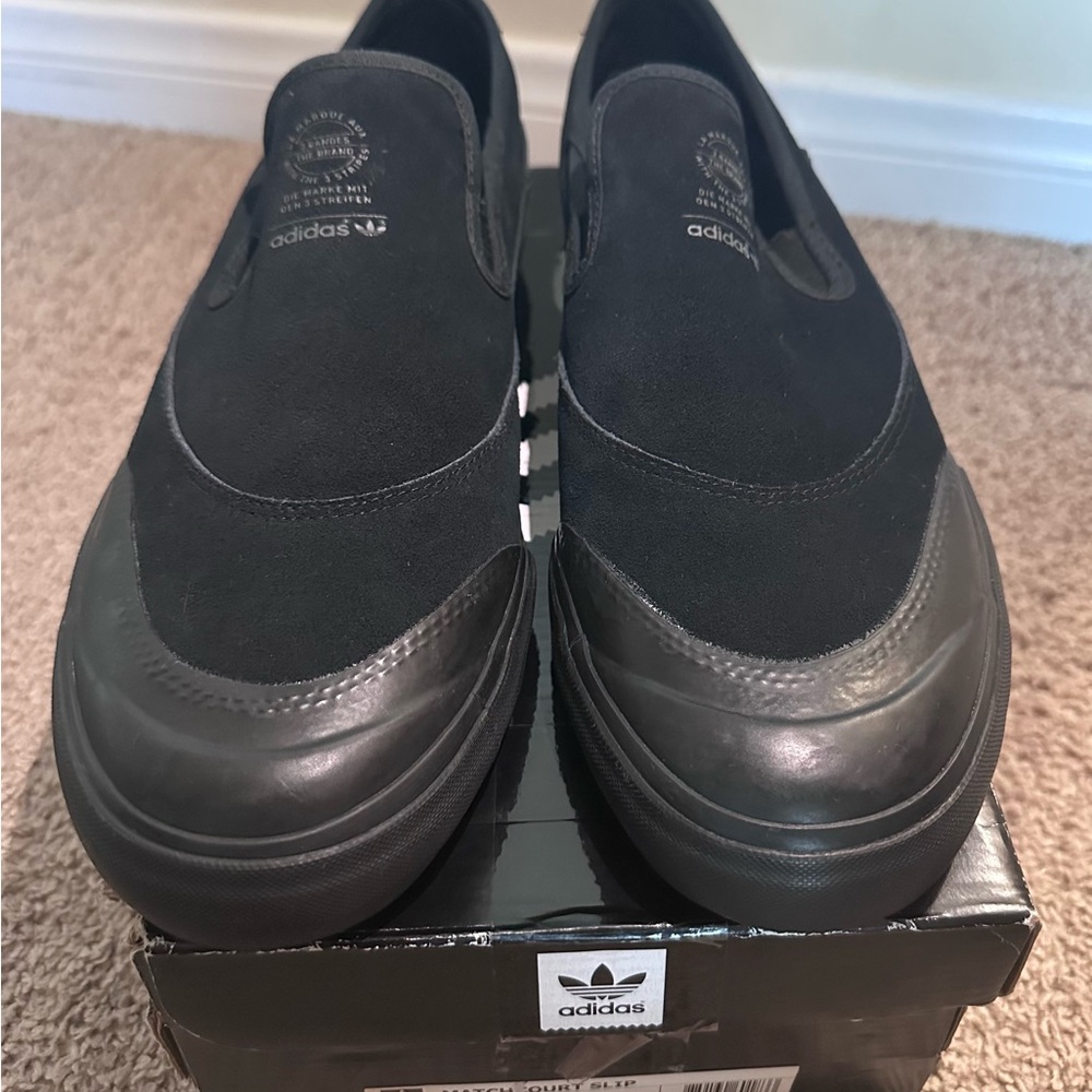 Adidas Skateboarding Matchcourt Men's Black Slip-On Shoes Size 11 F37388 ❌USED❌